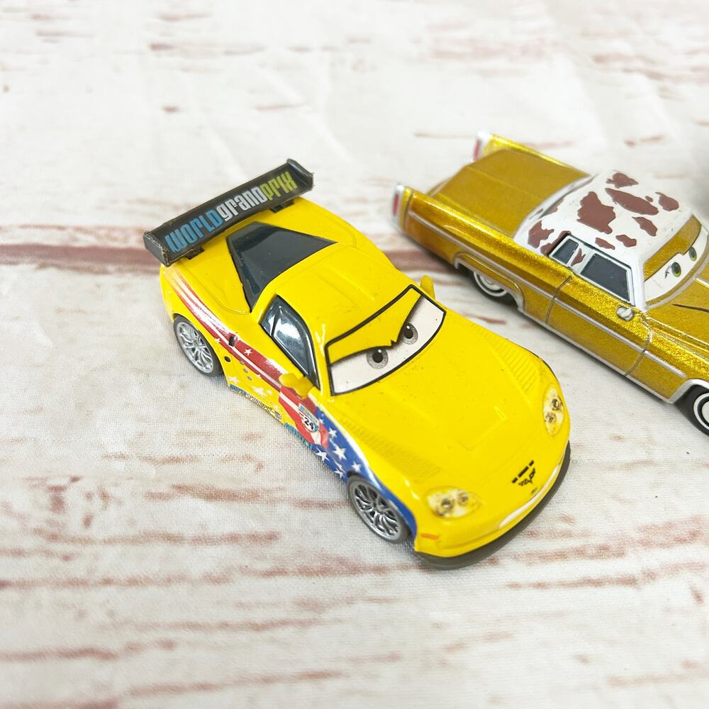 DISNEY PIXAR CARS Diecast Lot of 4 Jackson Storm Tex Dinoco WGP Racers 1:55 - Picture 2 of 6